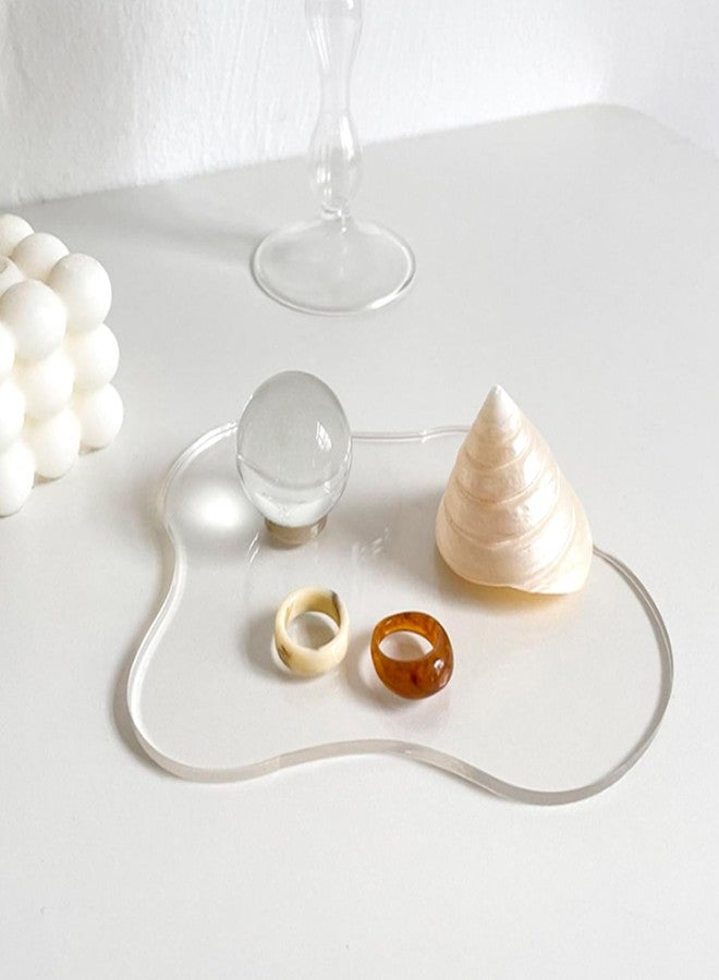 Siutaga 3 Pcs Acrylic Irregular Coasters Cloud Shape Cup Mats Transparent Cute Coaster for Tabletop Protection Home Decor for Coffee Table, Stone Tables, Desk, Kitchen, Office (Clear) - Image 3